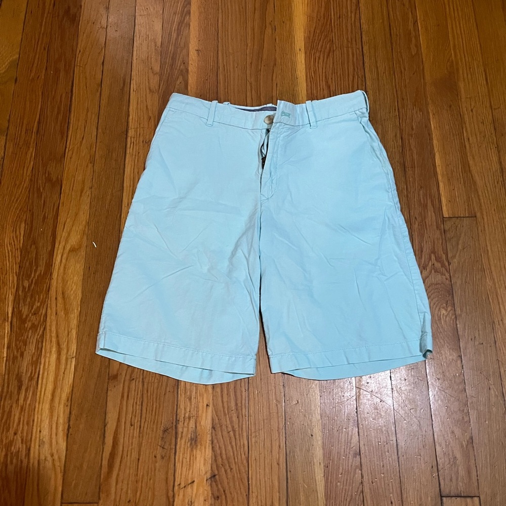 Izod Men's Light Blue/Aqua Flat Front Shorts Size 30